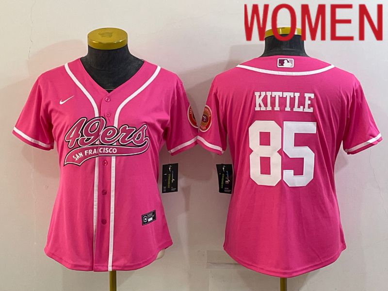 Women San Francisco 49ers #85 Kittle Pink 2022 Nike Co branded NFL Jerseys